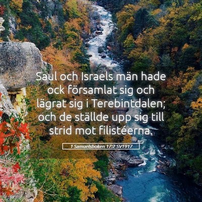 Picture 05 - 1 Samuelsboken 17:2 SV1917 - Saul och Israels män hade ock församlat sig och - Bible Verse Picture