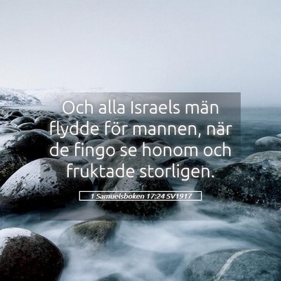 Picture 05 - 1 Samuelsboken 17:24 SV1917 - Och alla Israels män flydde för mannen, när de - Bible Verse Picture