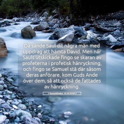 Picture 05 - 1 Samuelsboken 19:20 SV1917 - Då sände Saul dit några män med uppdrag att - Bible Verse Picture