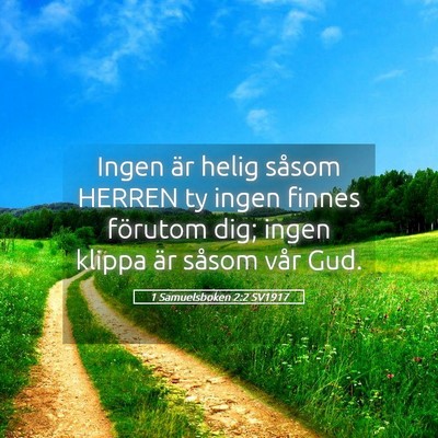 Picture 05 - 1 Samuelsboken 2:2 SV1917 - Ingen är helig såsom HERREN ty ingen finnes - Bible Verse Picture