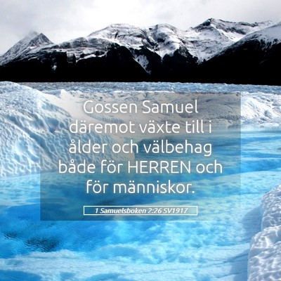 Picture 05 - 1 Samuelsboken 2:26 SV1917 - Gossen Samuel däremot växte till i ålder och - Bible Verse Picture