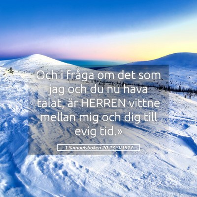 Picture 05 - 1 Samuelsboken 20:23 SV1917 - Och i fråga om det som jag och du nu hava talat, - Bible Verse Picture