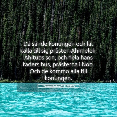 Picture 05 - 1 Samuelsboken 22:11 SV1917 - Då sände konungen och lät kalla till sig - Bible Verse Picture