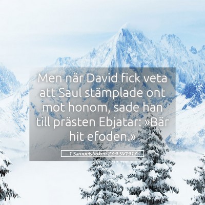 Picture 05 - 1 Samuelsboken 23:9 SV1917 - Men när David fick veta att Saul stämplade ont - Bible Verse Picture