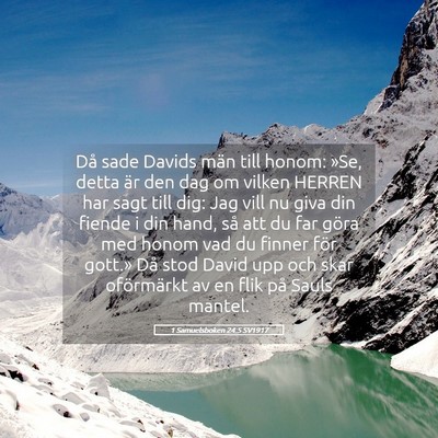 Picture 05 - 1 Samuelsboken 24:5 SV1917 - Då sade Davids män till honom: »Se, detta är - Bible Verse Picture