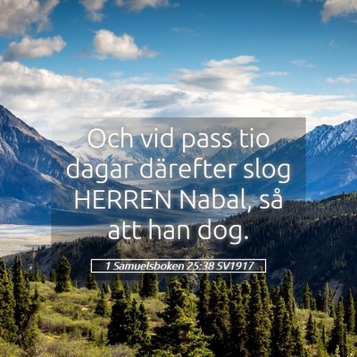Picture 05 - 1 Samuelsboken 25:38 SV1917 - Och vid pass tio dagar därefter slog HERREN - Bible Verse Picture