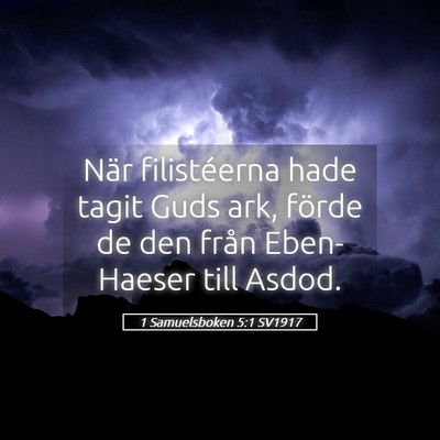 Picture 05 - 1 Samuelsboken 5:1 SV1917 - När filistéerna hade tagit Guds ark, förde de - Bible Verse Picture