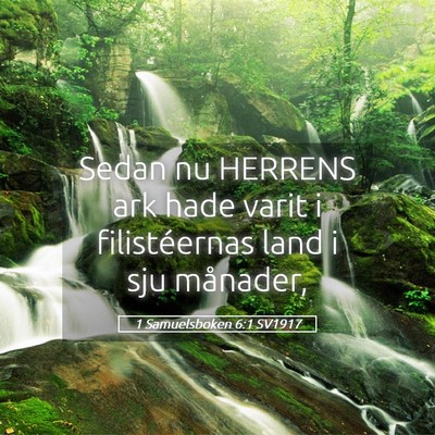 Picture 05 - 1 Samuelsboken 6:1 SV1917 - Sedan nu HERRENS ark hade varit i filistéernas - Bible Verse Picture