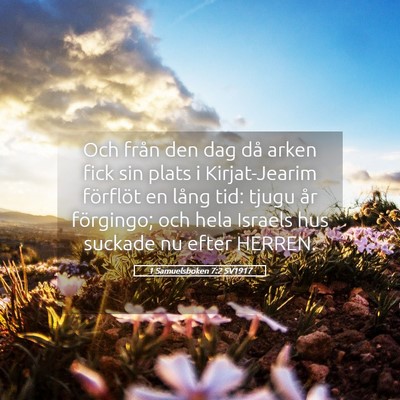 Picture 05 - 1 Samuelsboken 7:2 SV1917 - Och från den dag då arken fick sin plats i - Bible Verse Picture