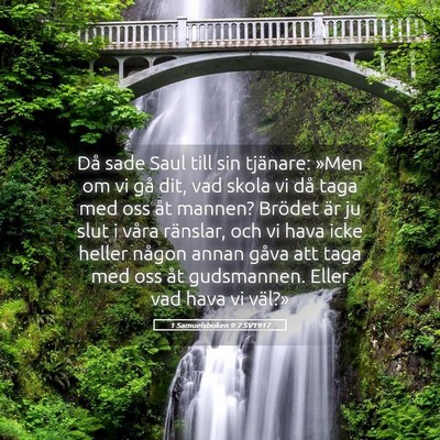 Picture 05 - 1 Samuelsboken 9:7 SV1917 - Då sade Saul till sin tjänare: »Men om vi gå - Bible Verse Picture