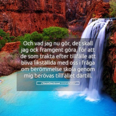 Picture 05 - 2 Korinthierbrevet 11:12 SV1917 - Och vad jag nu gör, det skall jag ock framgent - Bible Verse Picture