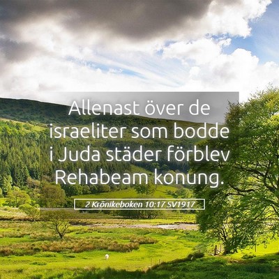 Picture 05 - 2 Krönikeboken 10:17 SV1917 - Allenast över de israeliter som bodde i Juda - Bible Verse Picture