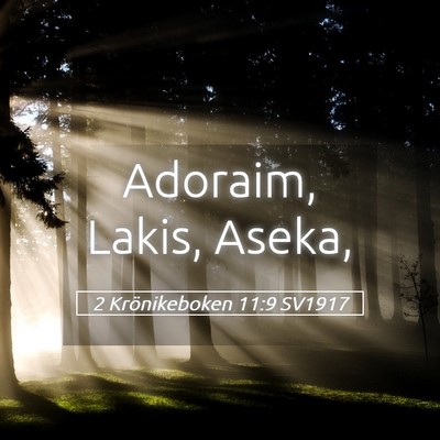 Picture 05 - 2 Krönikeboken 11:9 SV1917 - Adoraim, Lakis, - Bible Verse Picture