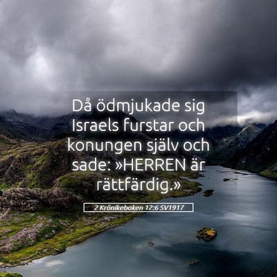 Picture 05 - 2 Krönikeboken 12:6 SV1917 - Då ödmjukade sig Israels furstar och konungen - Bible Verse Picture