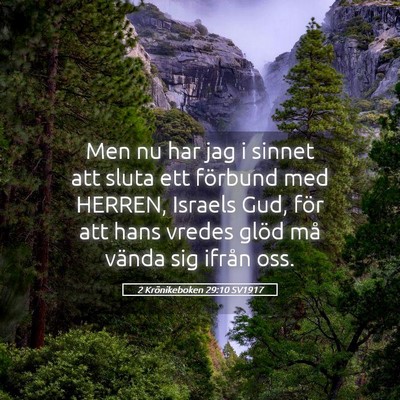 Picture 05 - 2 Krönikeboken 29:10 SV1917 - Men nu har jag i sinnet att sluta ett förbund - Bible Verse Picture