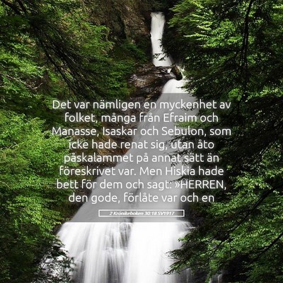 Picture 05 - 2 Krönikeboken 30:18 SV1917 - Det var nämligen en myckenhet av folket, många - Bible Verse Picture