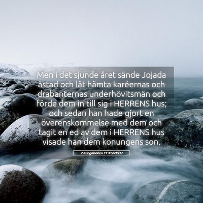 Picture 05 - 2 Kungaboken 11:4 SV1917 - Men i det sjunde året sände Jojada åstad och - Bible Verse Picture