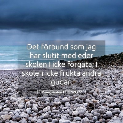 Picture 05 - 2 Kungaboken 17:38 SV1917 - Det förbund som jag har slutit med eder skolen I - Bible Verse Picture