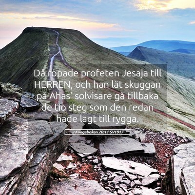 Picture 05 - 2 Kungaboken 20:11 SV1917 - Då ropade profeten Jesaja till HERREN, och han - Bible Verse Picture