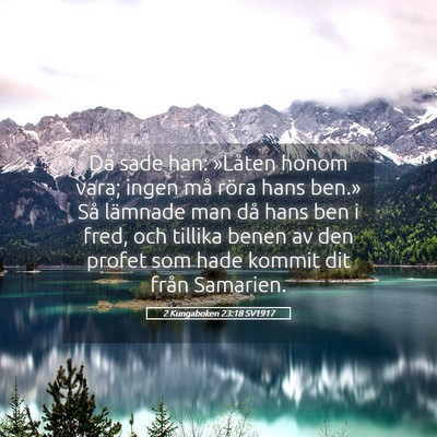 Picture 05 - 2 Kungaboken 23:18 SV1917 - Då sade han: »Låten honom vara; ingen må - Bible Verse Picture