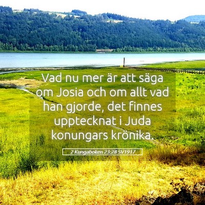 Picture 05 - 2 Kungaboken 23:28 SV1917 - Vad nu mer är att säga om Josia och om allt vad - Bible Verse Picture
