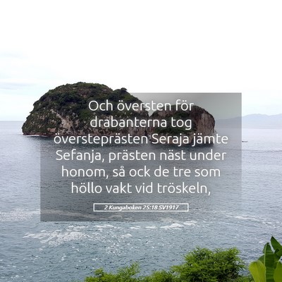 Picture 05 - 2 Kungaboken 25:18 SV1917 - Och översten för drabanterna tog - Bible Verse Picture