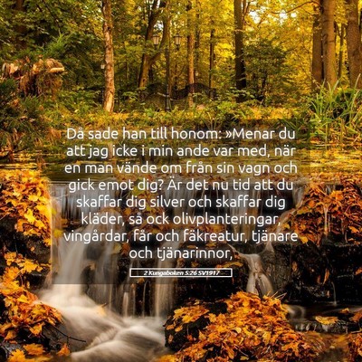 Picture 05 - 2 Kungaboken 5:26 SV1917 - Då sade han till honom: »Menar du att jag icke - Bible Verse Picture
