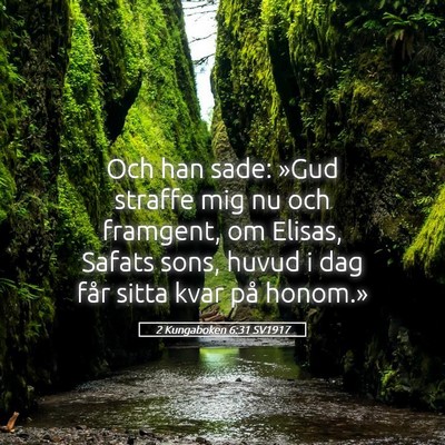 Picture 05 - 2 Kungaboken 6:31 SV1917 - Och han sade: »Gud straffe mig nu och framgent, - Bible Verse Picture
