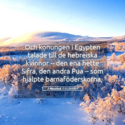 Picture 05 - 2 Mosebok 1:15 SV1917 - Och konungen i Egypten talade till de hebreiska - Bible Verse Picture