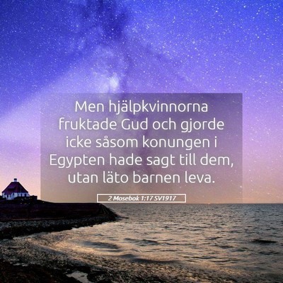 Picture 05 - 2 Mosebok 1:17 SV1917 - Men hjälpkvinnorna fruktade Gud och gjorde icke - Bible Verse Picture
