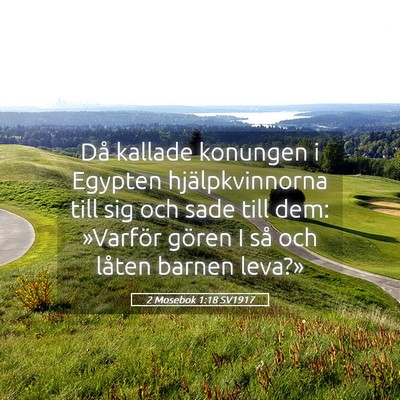 Picture 05 - 2 Mosebok 1:18 SV1917 - Då kallade konungen i Egypten hjälpkvinnorna - Bible Verse Picture