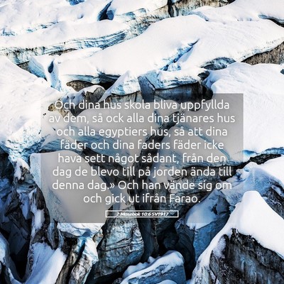 Picture 05 - 2 Mosebok 10:6 SV1917 - Och dina hus skola bliva uppfyllda av dem, så - Bible Verse Picture