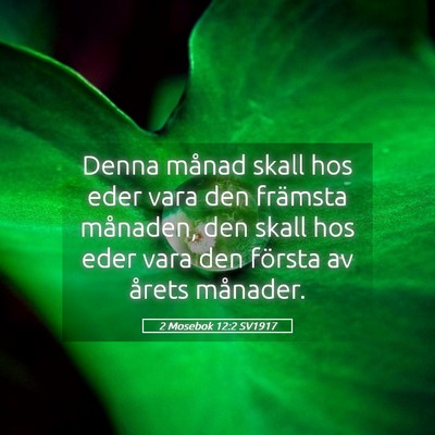 Picture 05 - 2 Mosebok 12:2 SV1917 - Denna månad skall hos eder vara den främsta - Bible Verse Picture