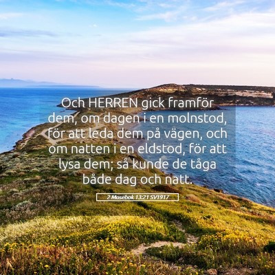 Picture 05 - 2 Mosebok 13:21 SV1917 - Och HERREN gick framför dem, om dagen i en - Bible Verse Picture