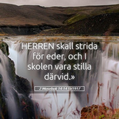 Picture 05 - 2 Mosebok 14:14 SV1917 - HERREN skall strida för eder, och I skolen vara - Bible Verse Picture