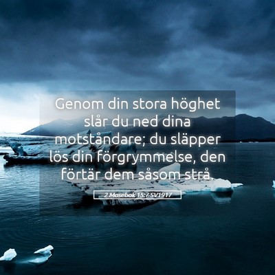 Picture 05 - 2 Mosebok 15:7 SV1917 - Genom din stora höghet slår du ned dina - Bible Verse Picture