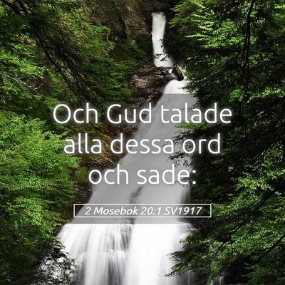 Picture 05 - 2 Mosebok 20:1 SV1917 - Och Gud talade alla dessa ord och - Bible Verse Picture