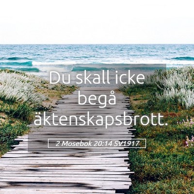 Picture 05 - 2 Mosebok 20:14 SV1917 - Du skall icke begå - Bible Verse Picture