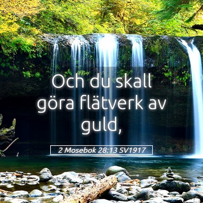 Picture 05 - 2 Mosebok 28:13 SV1917 - Och du skall göra flätverk av - Bible Verse Picture