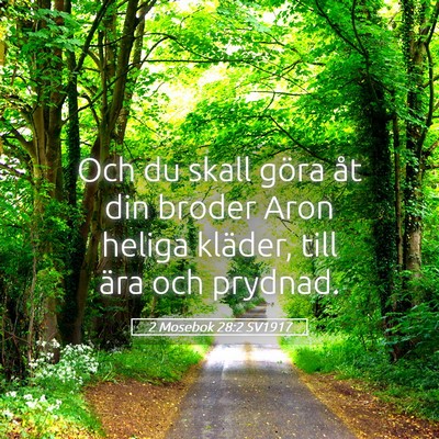 Picture 05 - 2 Mosebok 28:2 SV1917 - Och du skall göra åt din broder Aron heliga - Bible Verse Picture