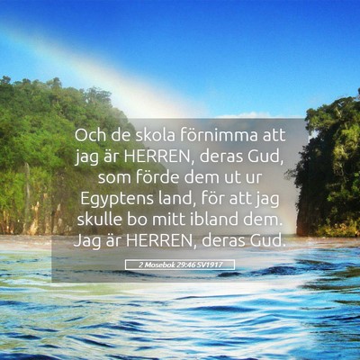 Picture 05 - 2 Mosebok 29:46 SV1917 - Och de skola förnimma att jag är HERREN, deras - Bible Verse Picture