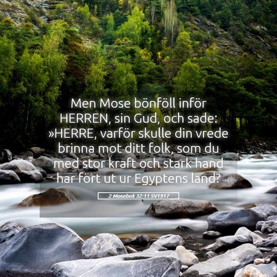 Picture 05 - 2 Mosebok 32:11 SV1917 - Men Mose bönföll inför HERREN, sin Gud, och - Bible Verse Picture