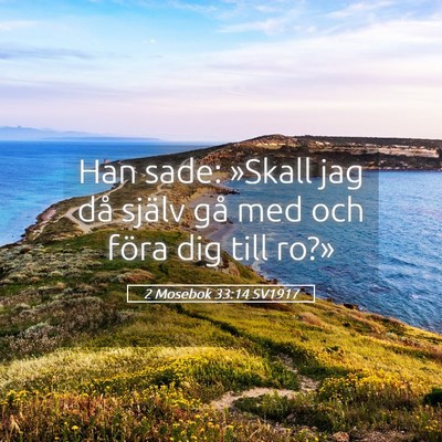 Picture 05 - 2 Mosebok 33:14 SV1917 - Han sade: »Skall jag då själv gå med och - Bible Verse Picture