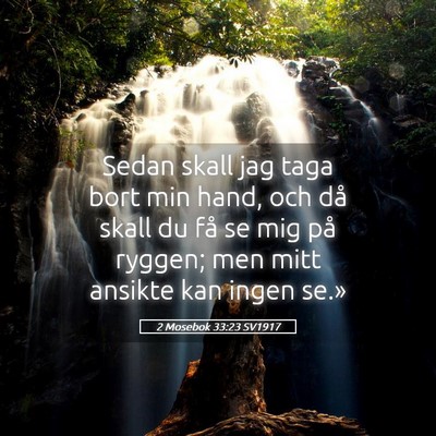 Picture 05 - 2 Mosebok 33:23 SV1917 - Sedan skall jag taga bort min hand, och då skall - Bible Verse Picture
