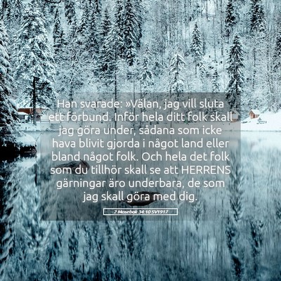 Picture 05 - 2 Mosebok 34:10 SV1917 - Han svarade: »Välan, jag vill sluta ett - Bible Verse Picture