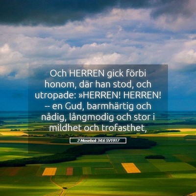 Picture 05 - 2 Mosebok 34:6 SV1917 - Och HERREN gick förbi honom, där han stod, och - Bible Verse Picture