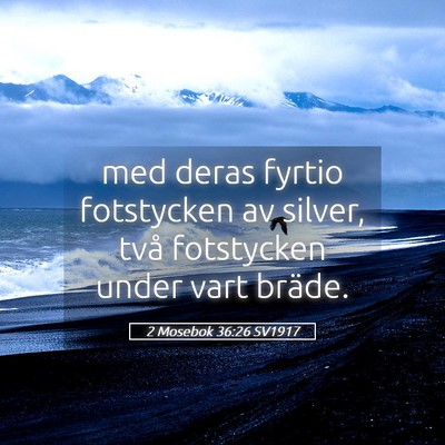 Picture 05 - 2 Mosebok 36:26 SV1917 - med deras fyrtio fotstycken av silver, två - Bible Verse Picture