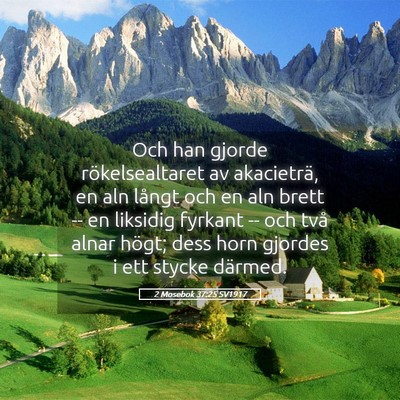 Picture 05 - 2 Mosebok 37:25 SV1917 - Och han gjorde rökelsealtaret av akacieträ, en - Bible Verse Picture