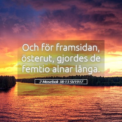 Picture 05 - 2 Mosebok 38:13 SV1917 - Och för framsidan, österut, gjordes de femtio - Bible Verse Picture
