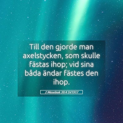 Picture 05 - 2 Mosebok 39:4 SV1917 - Till den gjorde man axelstycken, som skulle - Bible Verse Picture